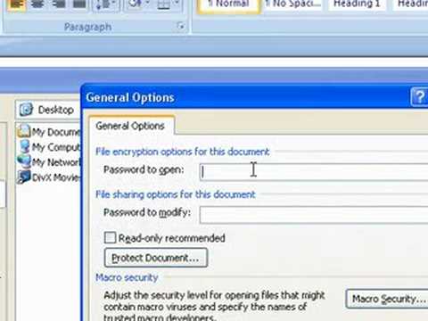 how to set password for excel