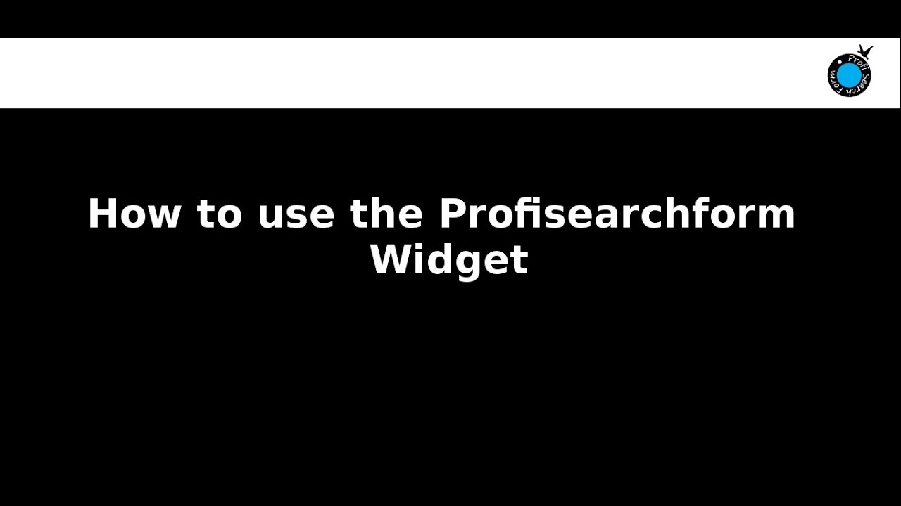 How to configure the Widget