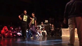 Hiroki & Chun (舞踊者) vs チャーリー & GenGen (funkrafty) – JUSTE DEBOUT JAPAN 2016 POP BEST8 (Another angle)