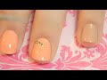 Studded Peach and Leopard Nail Art | TotallyCoolNails