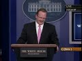 Presidential Press Secretary Robert Gibbs confiscates a cell phone that was ringing while he was briefing the press corps. Moments later another phone rings, and Bill Plante answers and leaves the briefing room.