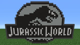 Minecraft Tutorial: How To Make The Jurassic World Logo