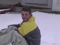 Snowboarding off the roof - Reno Nevada