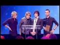 McFly present an award on the National Lottery