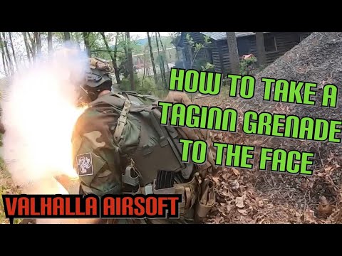 Right In The Bread Basket! Taginn Grenade to the face! RIP - Valhalla Airsoft