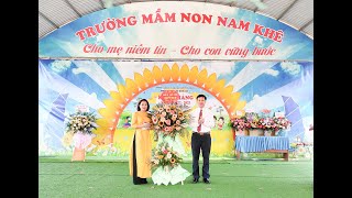 Đồng chí Đỗ Trường Sơn UVBTV Thành uỷ, Phó Chủ tịch HĐND thành phố dự chúc mừng khai giảng tại Trường Mầm non Nam Khê