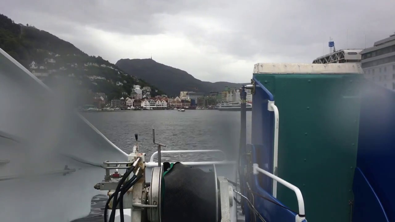 Returning to Bergen from the Osterfjorden cruise. Hyperlapse on iPhone SE.