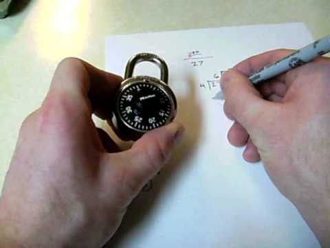 how to open a combination lock