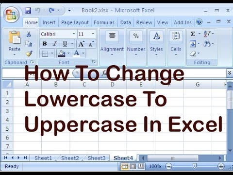 how to change case in excel