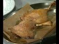 Confit de pato con vinagre de m�dena y patatas en su guiso