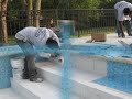 Outdoor pool with mosaic Outdoor pool with mosaic