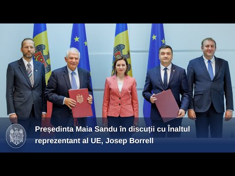 Președinta Maia Sandu în discuții cu Înaltul reprezentant al UE, Josep Borrell 