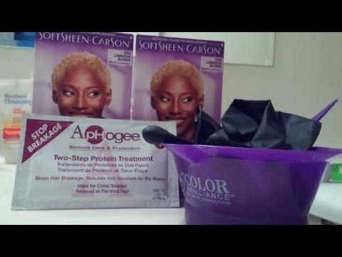 how to dye natural black hair blonde