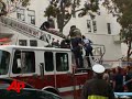 Anti-China Protester Falls During Demonstration