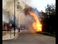 Incendio detras del pabellon Principe Felipe de Zaragoza. El video esta grabado desde el C.D.M La Granja.