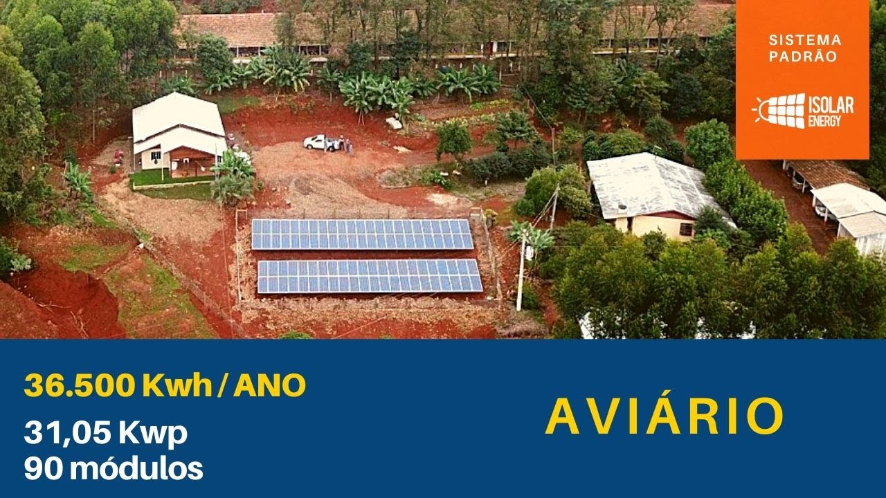 Avíario com Energia Solar Fotovoltaica