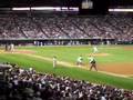Yankees-v.-Indians-:-Matsui-at-the-Base