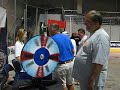 Eli spins the prize wheel
