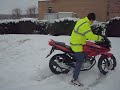 MCN's Honda CBF125 in the snow