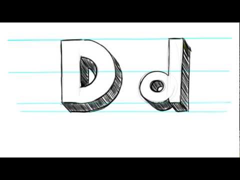 how to draw letter d