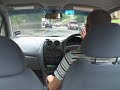 taking the matiz out for a spin.