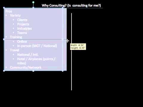 Consulting - This video gives a brief description of pros and cons of pursuing a career in consulting. The video may be helpful for those considering consulting as a care...