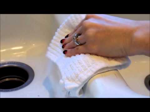 how to clean a white sink
