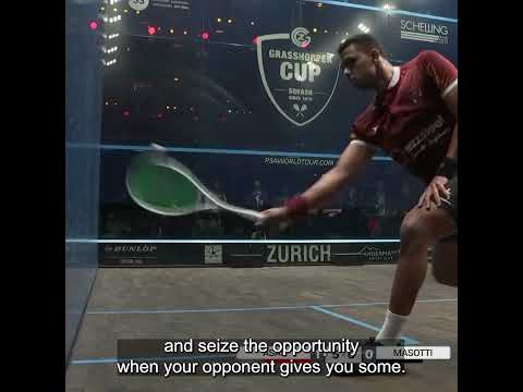 Taking advantages of angles is critical in squash 