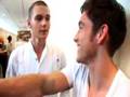 X factor 2008 Austin Drage Scott Bruton cheeky skit backstag