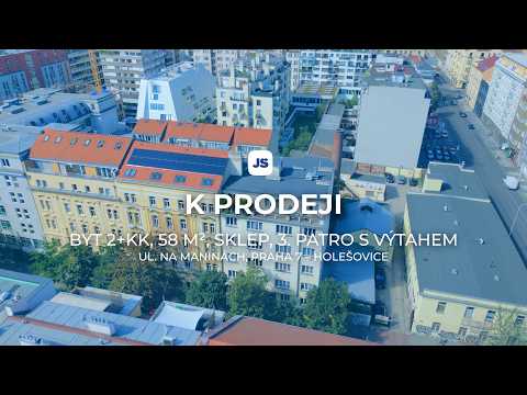 Video Byt 2+kk, 58 m², sklep, 3. patro s výtahem, ul. Na Maninách, Praha 7  Holešovice