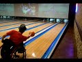 Paraplegic bowling.