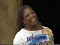 this is a clip from u.s. price is right featuring contestant irene from 10 chances spinning the big wheel and almost knocking bob barker down!