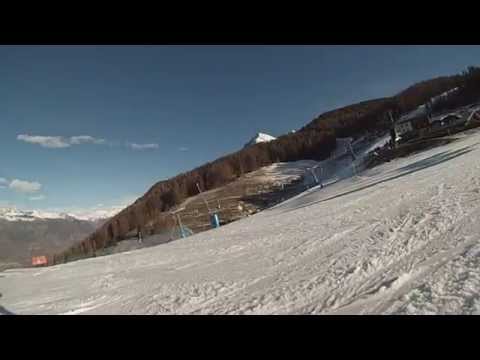 Спуск на лыжах в Pila