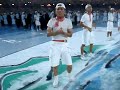 US delegation marching in in BJ Olypics Opening Ceremony