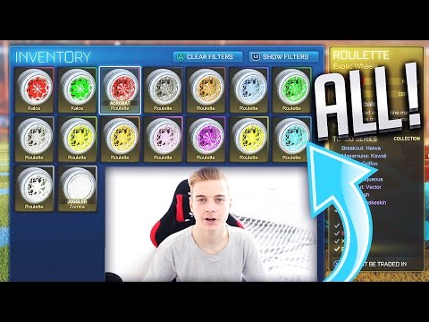 I GOT ALL PAINTED ROULETTE WHEELS IN ROCKET LEAGUE!!