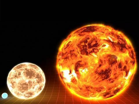 size - With more stars than there are grains of sand on Earth it's difficult to imagine that some are as big as a billion times the size of our sun.