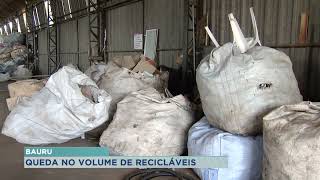 Os catadores de recicláveis estão sofrendo  com a falta de materiais em Bauru