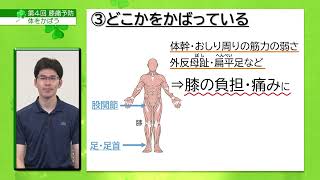 めざせアクティブシニア！自宅で学ぼう介護予防　講話(4)膝痛予防