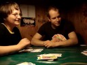 Freude eines Siegers beim Spieleabend