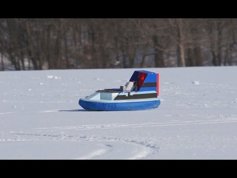 My RC Hovercraft In The Snow!