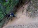 Downieville four year old wall ride on Trail a bike