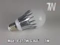 Bombilla de LED E27-7W 360º