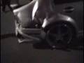 Toyota MR2 Turbo Burnout Launches and Crashes Into Cars