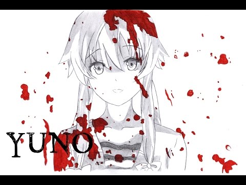 how to draw yuno gasai