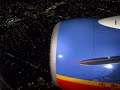 Southwest 737 arriving Oakland at night