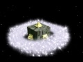 Spinning Cube Planet and Halos in Blender