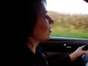 Russian Marina driving car Russian Marina driving car