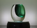 1950s signed Lindstrand Kosta off-centre sommerso vase3 1950s signed Lindstrand Kosta off-centre sommerso vase3