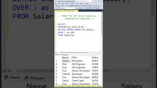 Data Analyst SQL Interview Question   PERCENTILE F