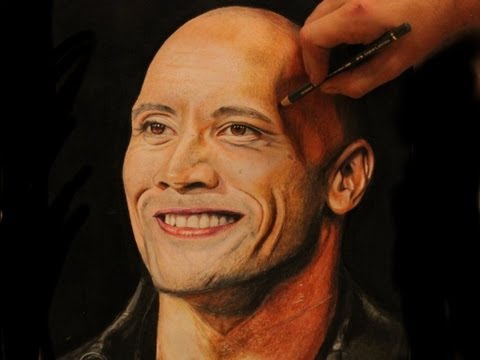 how to draw dwayne johnson